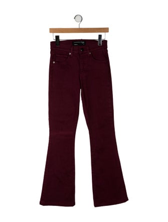 Veronica Beard Mid-Rise Wide Leg Jeans