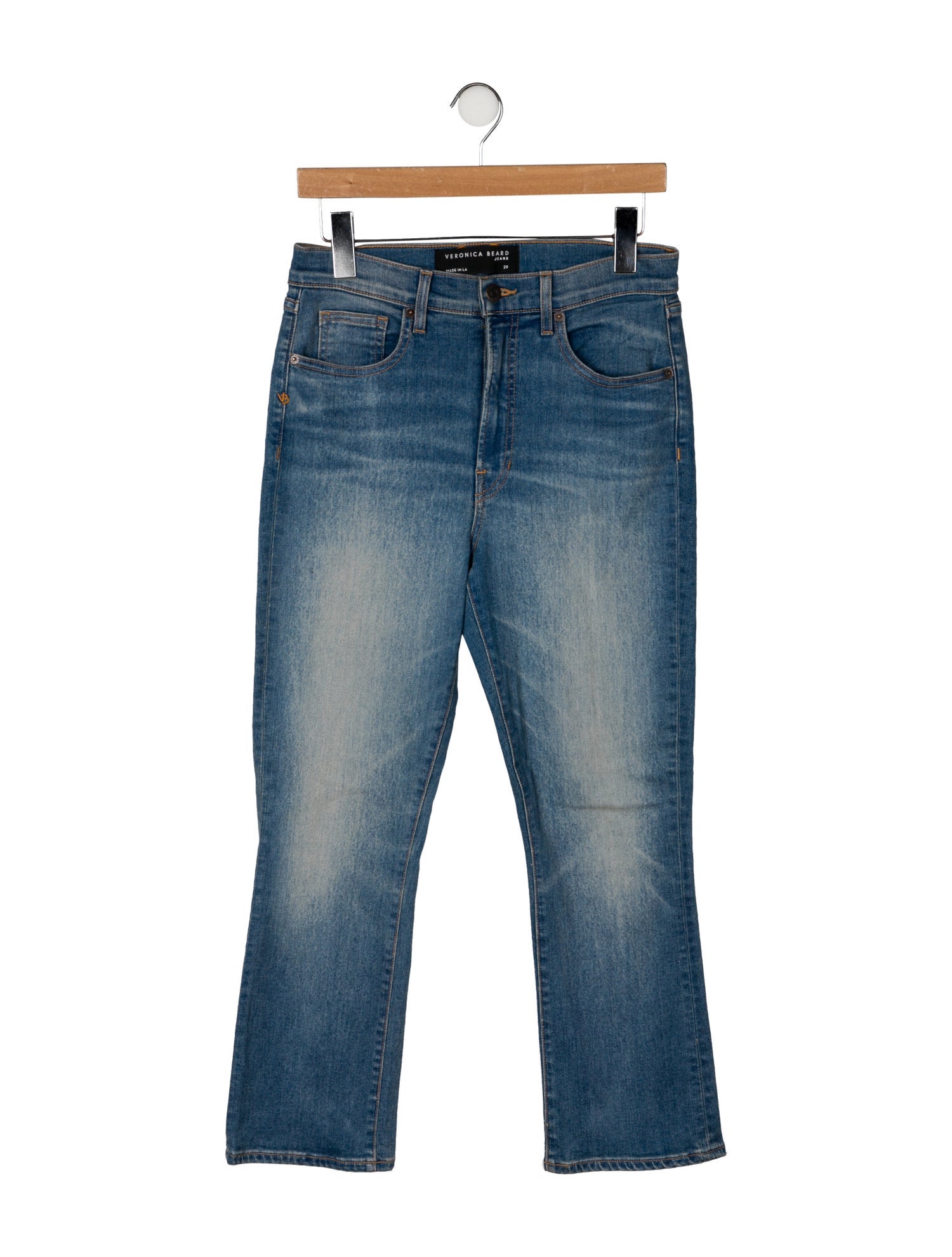Veronica Beard High-Rise Straight Leg Jeans