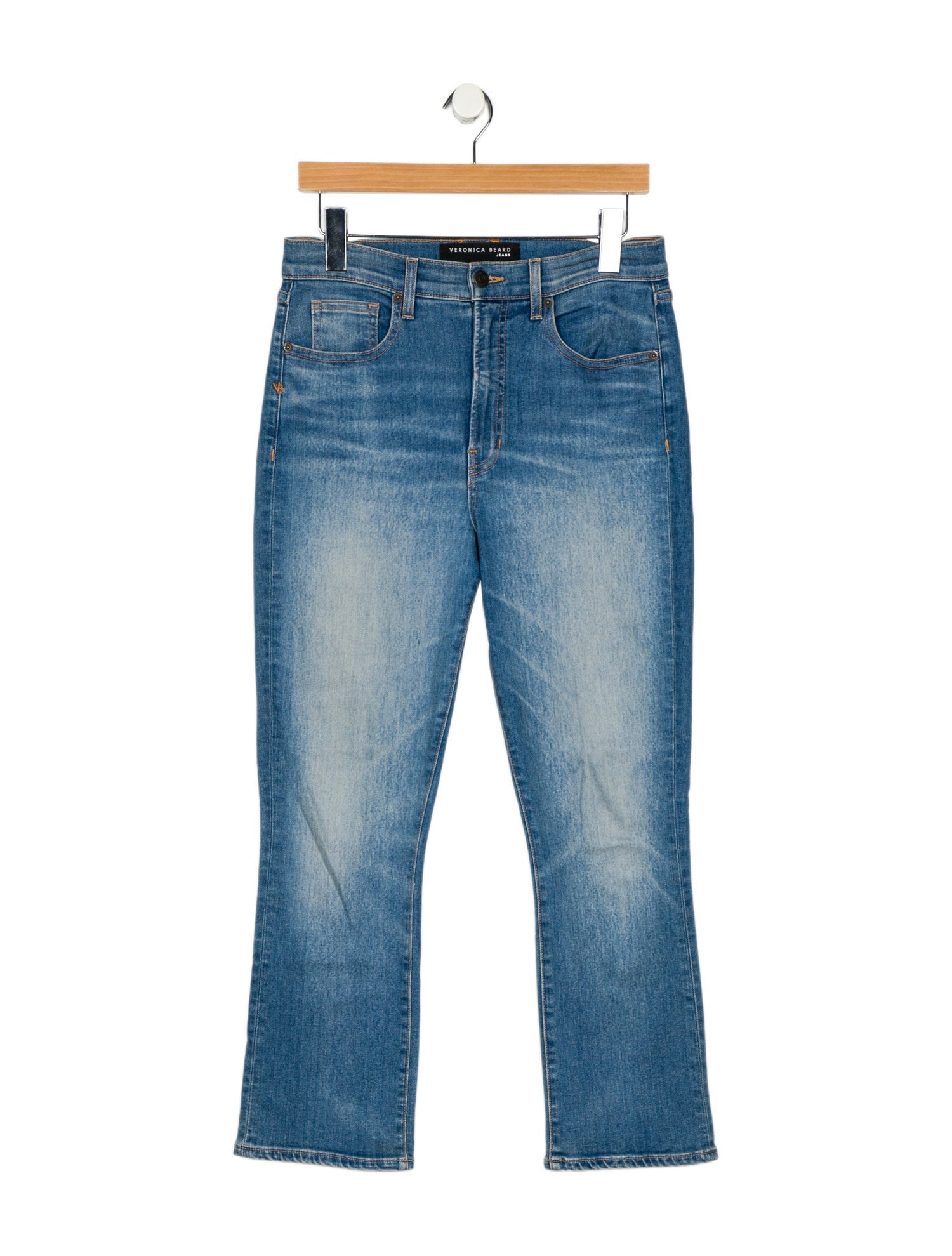 Veronica Beard High-Rise Straight Leg Jeans