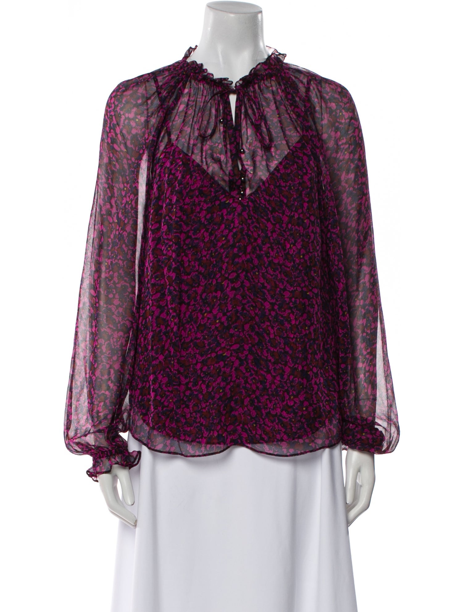 Veronica Beard Silk Printed Blouse