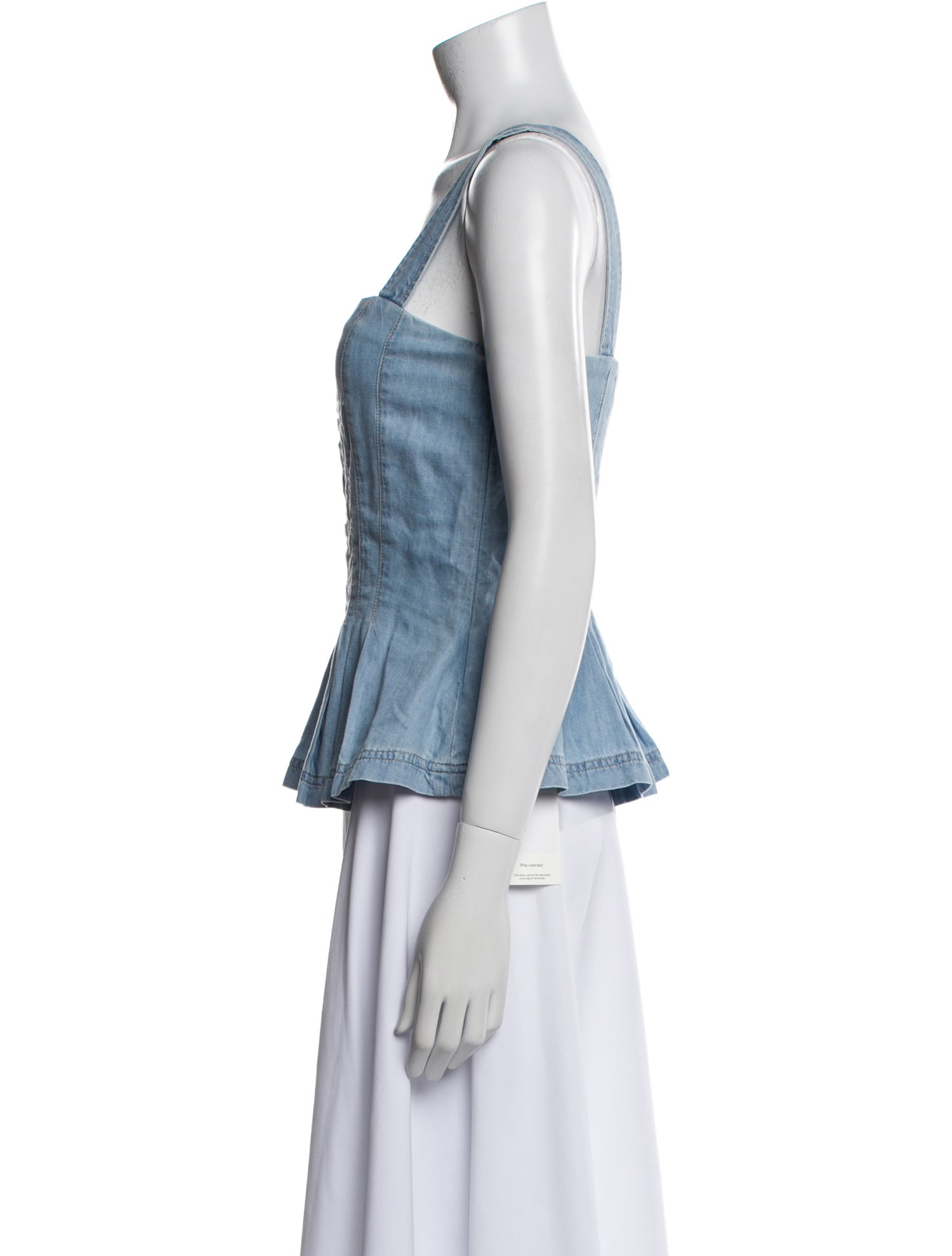 Veronica Beard Square Neckline Sleeveless Top