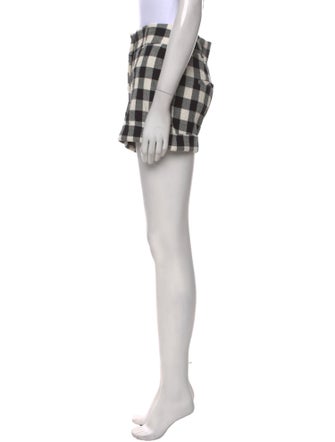 Veronica Beard Plaid Print Mini Shorts