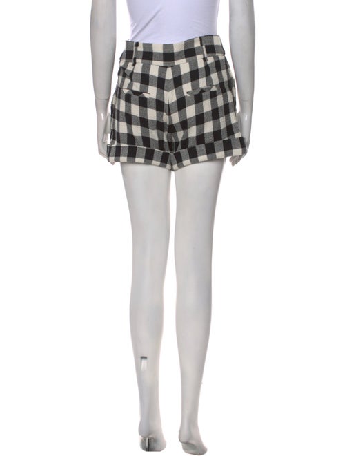 Veronica Beard Plaid Print Mini Shorts