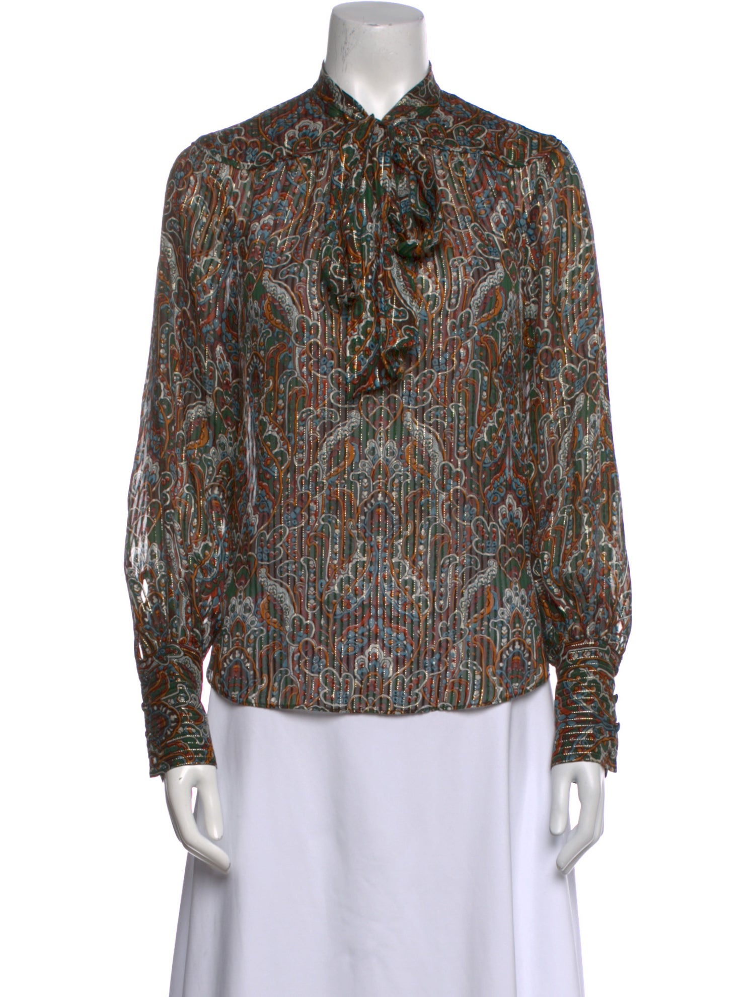 Veronica Beard Silk Printed Polo