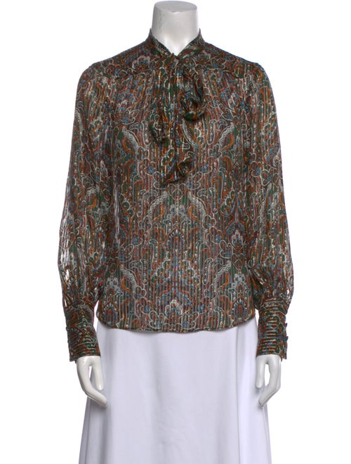 Veronica Beard Silk Printed Polo