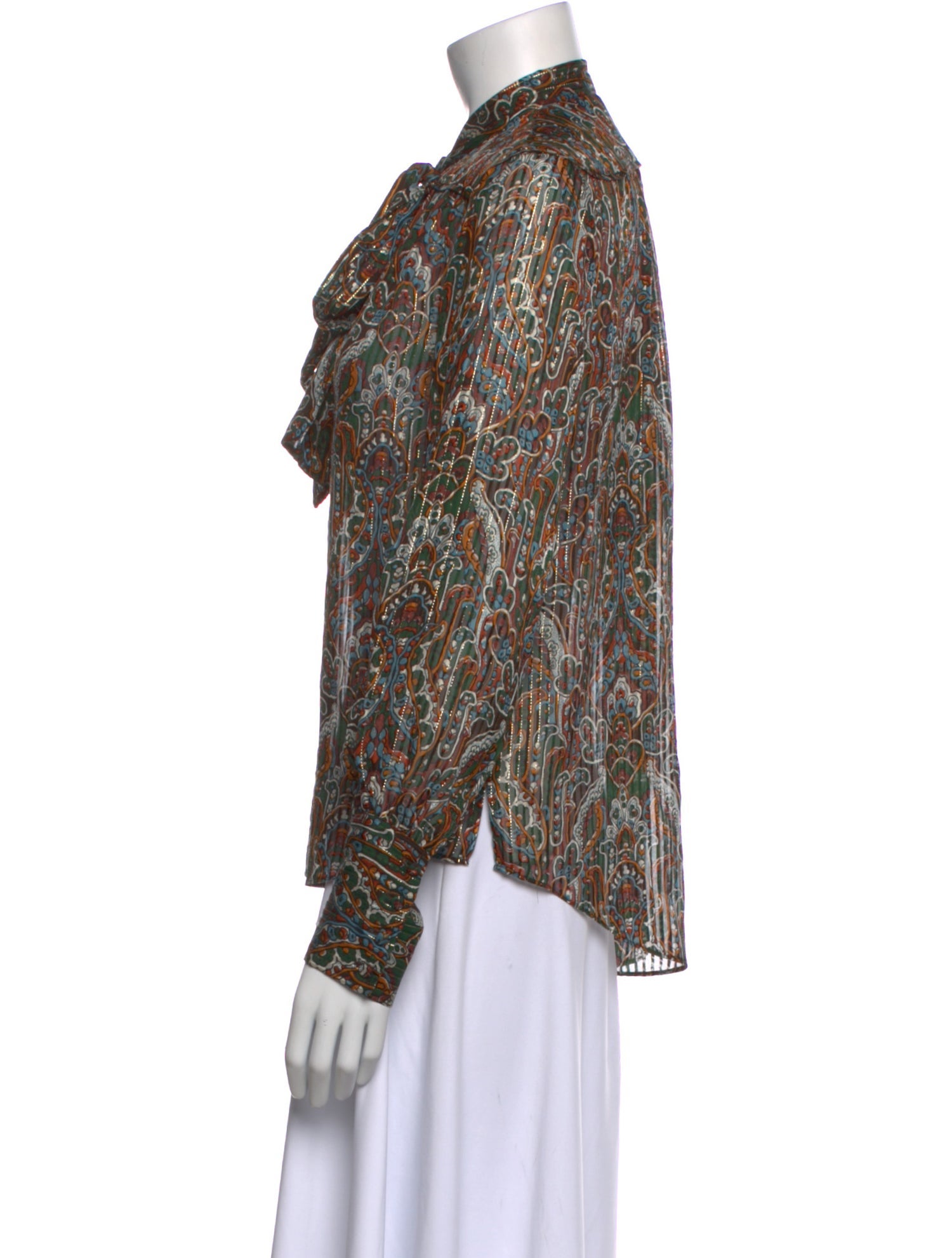 Veronica Beard Silk Printed Polo