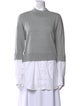 Veronica Beard Merino Wool Mock Neck Sweatshirt