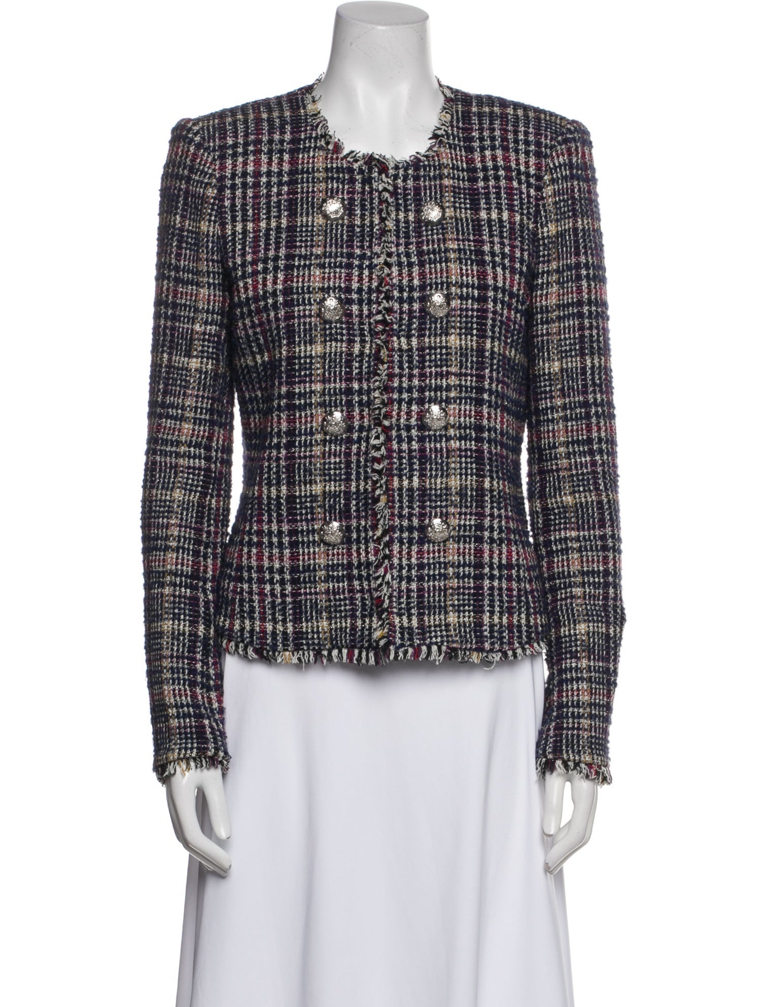 Veronica Beard Tweed Pattern Evening Jacket