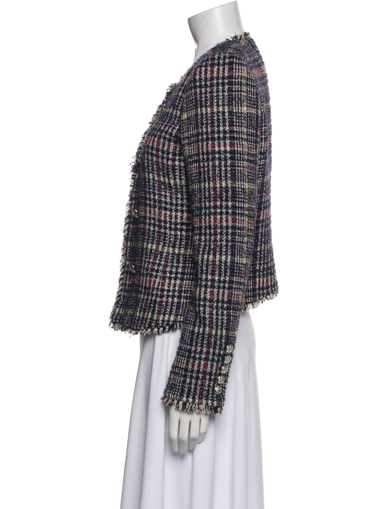 Veronica Beard Tweed Pattern Evening Jacket