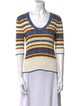 Veronica Beard Striped Scoop Neck T-Shirt