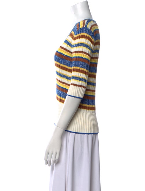 Veronica Beard Striped Scoop Neck T-Shirt