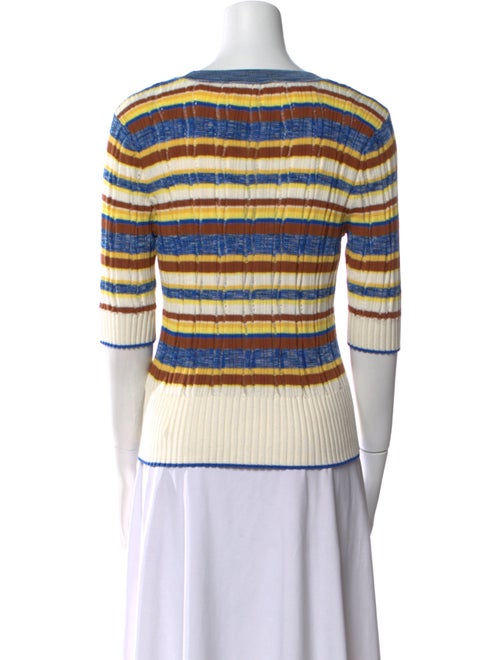 Veronica Beard Striped Scoop Neck T-Shirt