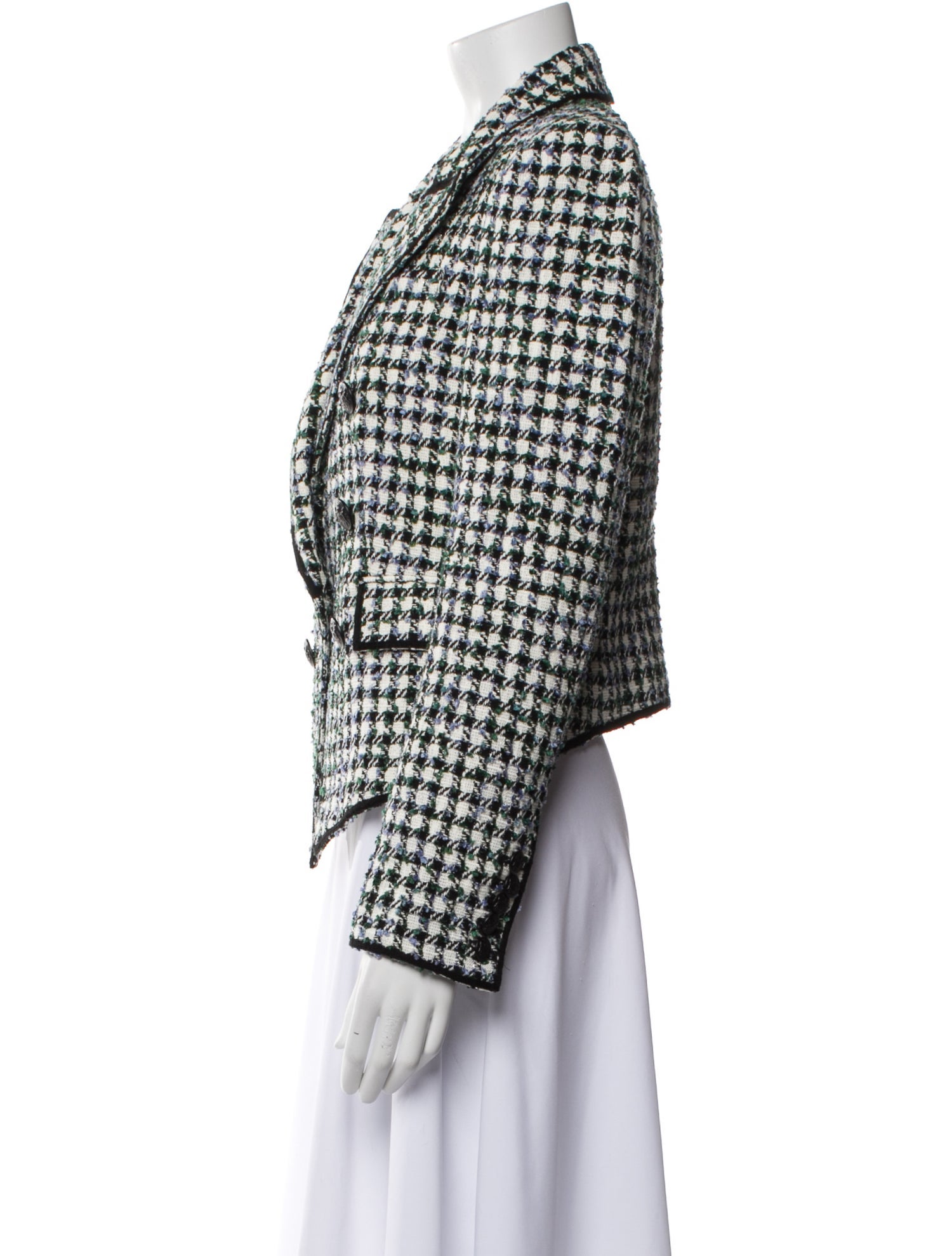 Veronica Beard Plaid Print Blazer