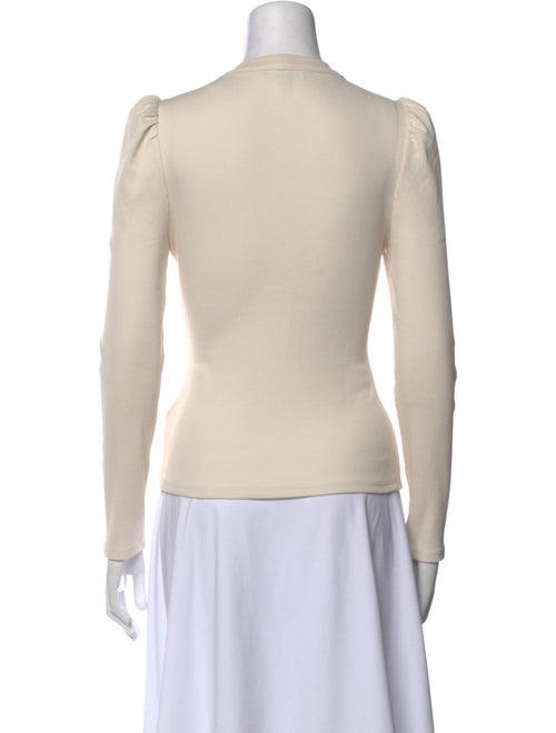 Veronica Beard V-Neck Long Sleeve Top