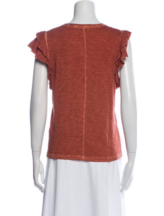 Veronica Beard Scoop Neck Short Sleeve T-Shirt