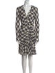 Veronica Beard Plaid Print Knee-Length Dress