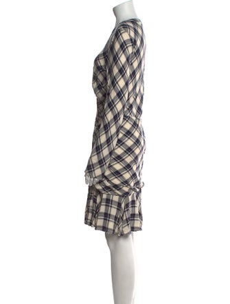 Veronica Beard Plaid Print Knee-Length Dress