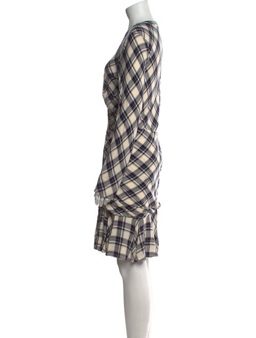 Veronica Beard Plaid Print Knee-Length Dress