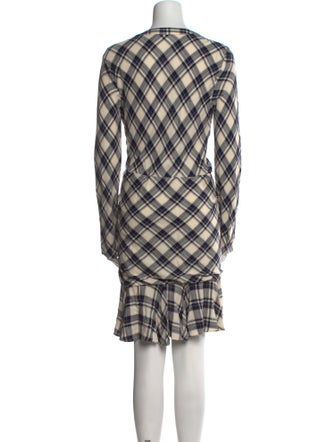 Veronica Beard Plaid Print Knee-Length Dress