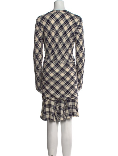 Veronica Beard Plaid Print Knee-Length Dress
