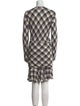 Veronica Beard Plaid Print Knee-Length Dress