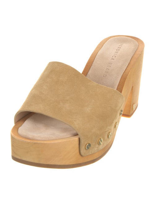 Veronica Beard Suede Studded Accents Slides