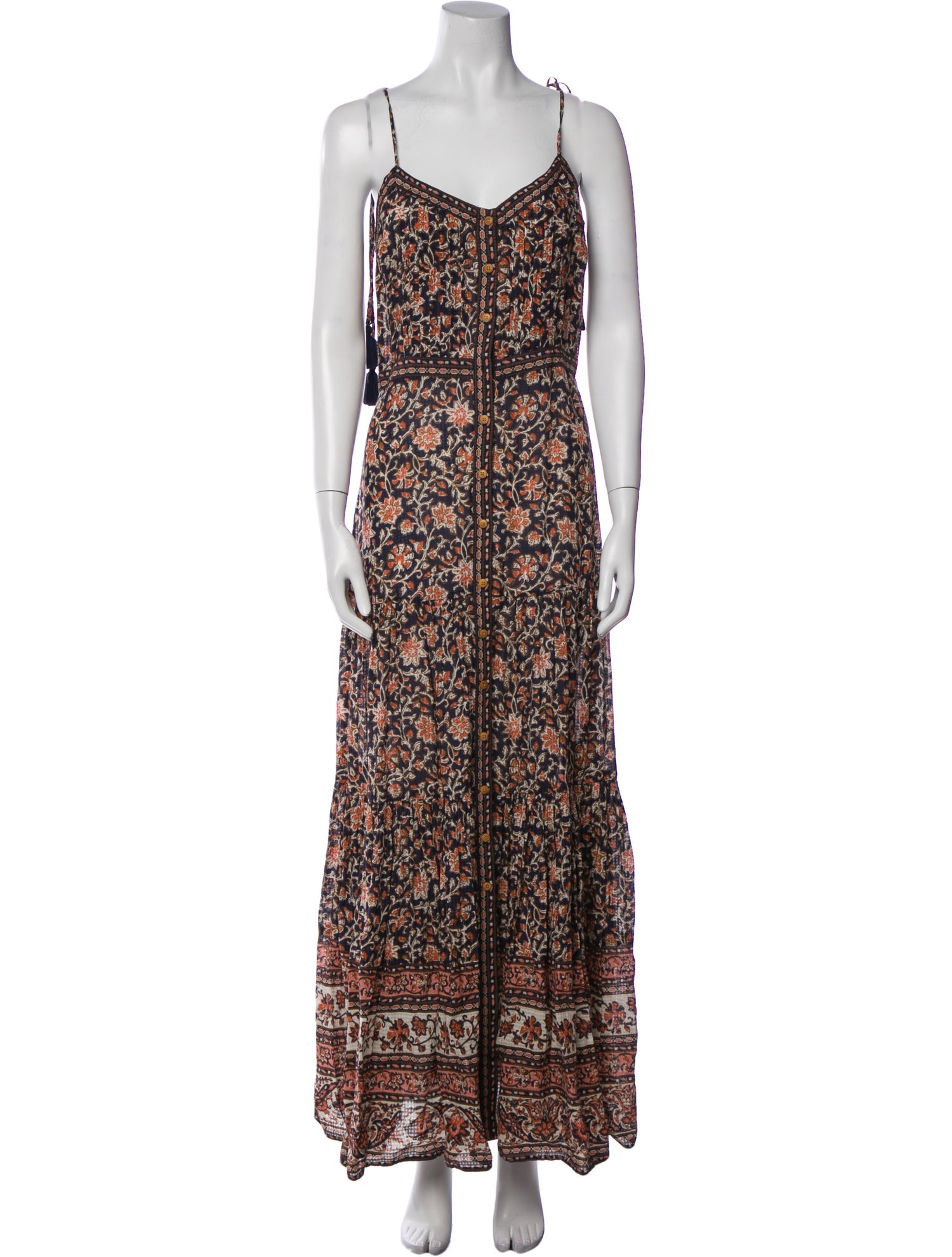 Veronica Beard Floral Print Long Dress