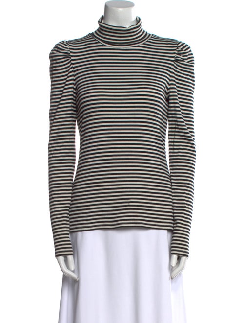 Veronica Beard Striped Turtleneck Top