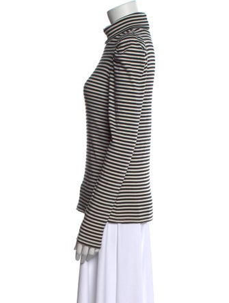 Veronica Beard Striped Turtleneck Top