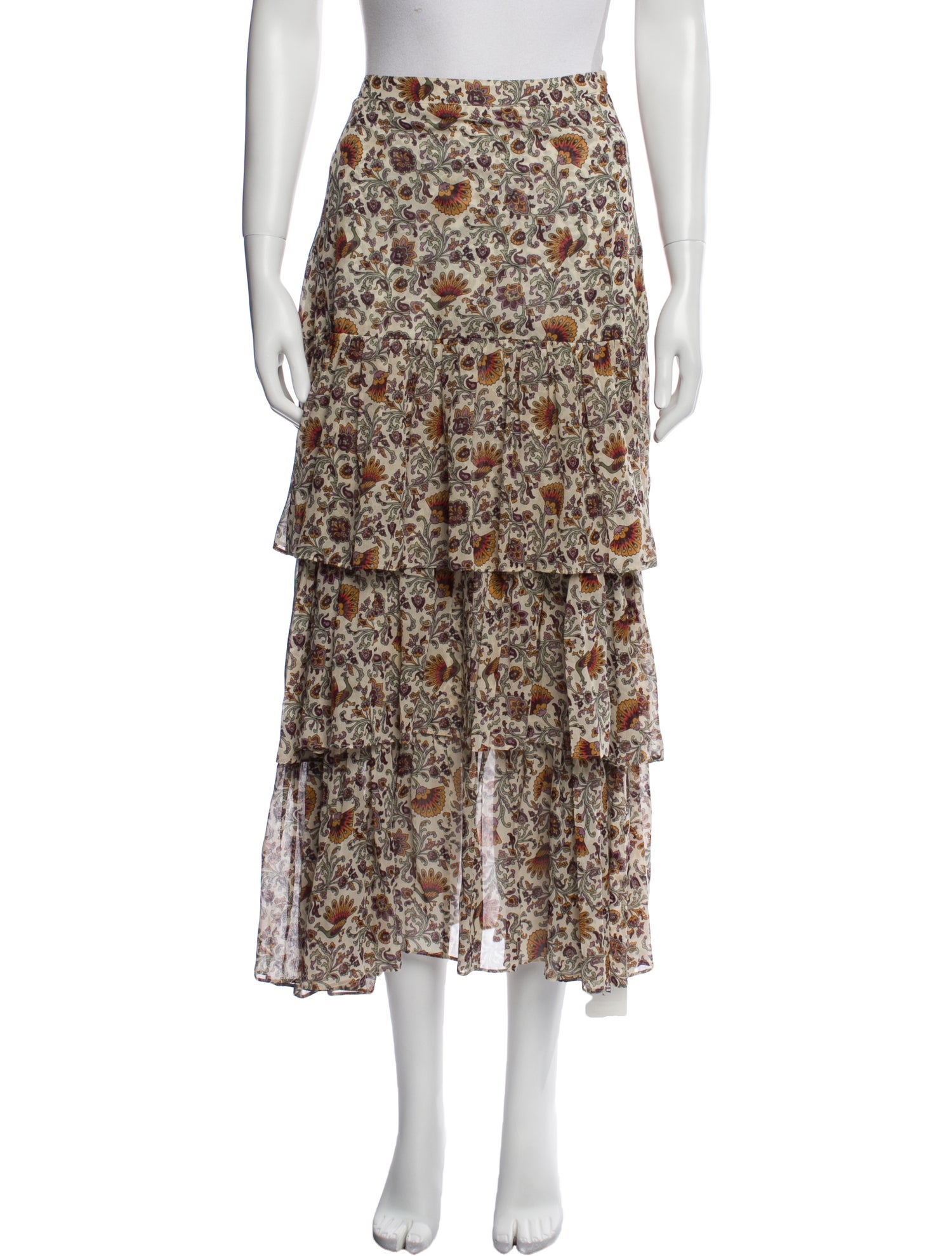 Veronica Beard Silk Midi Length Skirt