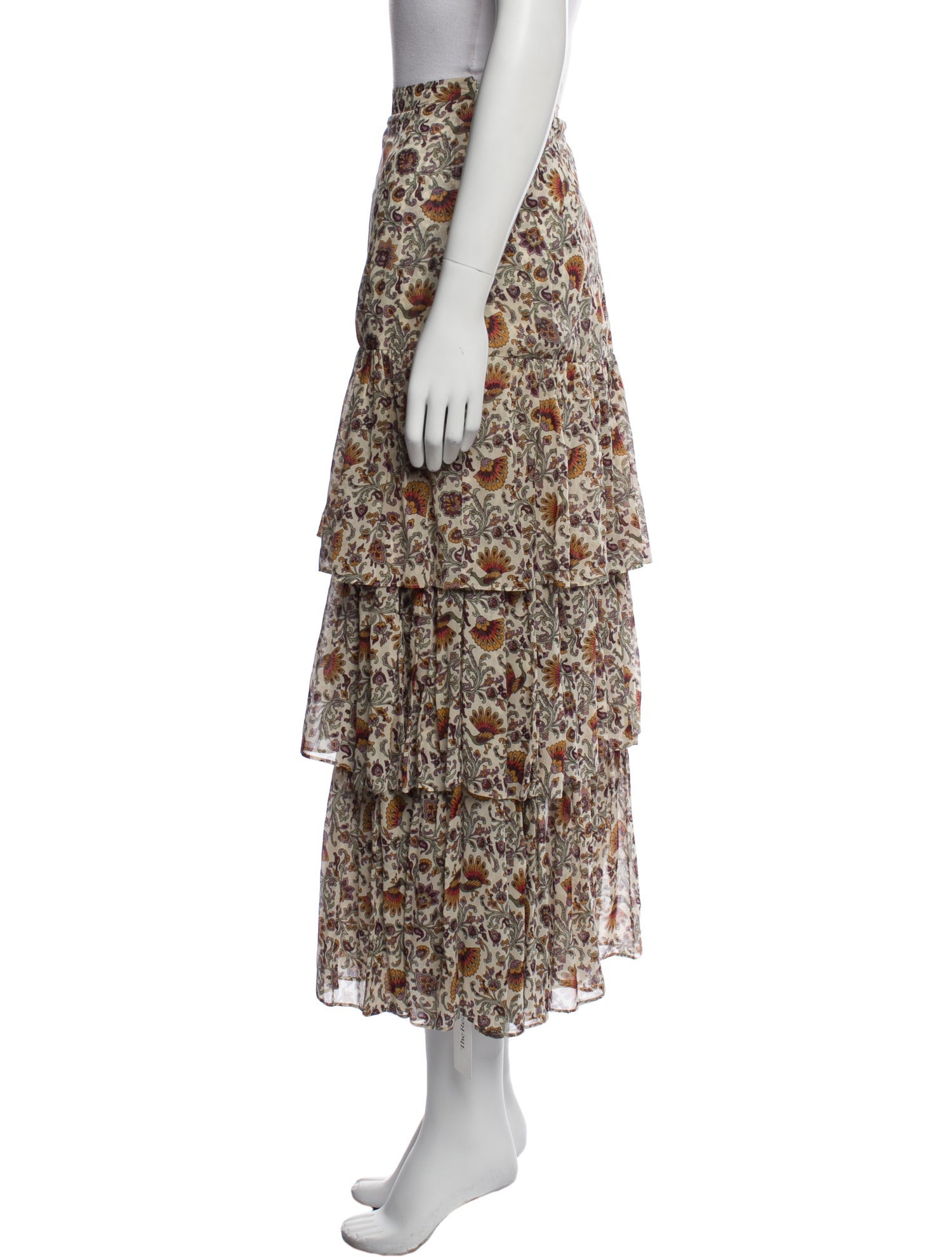 Veronica Beard Silk Midi Length Skirt