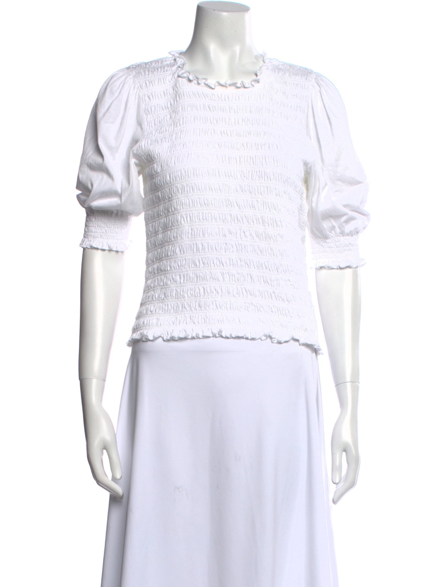 Veronica Beard Crew Neck Short Sleeve Crop Top