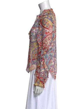 Veronica Beard Silk Paisley Print Blouse