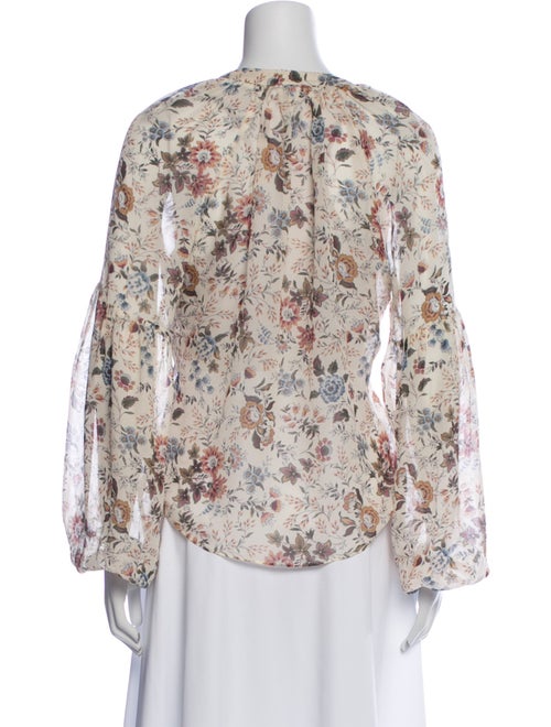 Veronica Beard Silk Floral Print Blouse