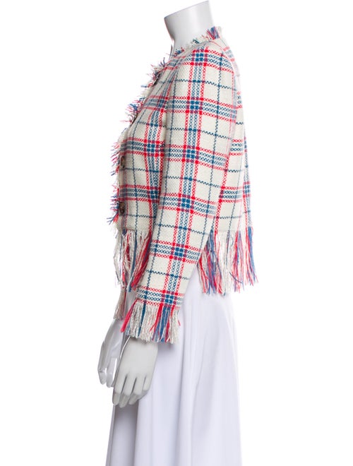 Veronica Beard Plaid Print Evening Jacket