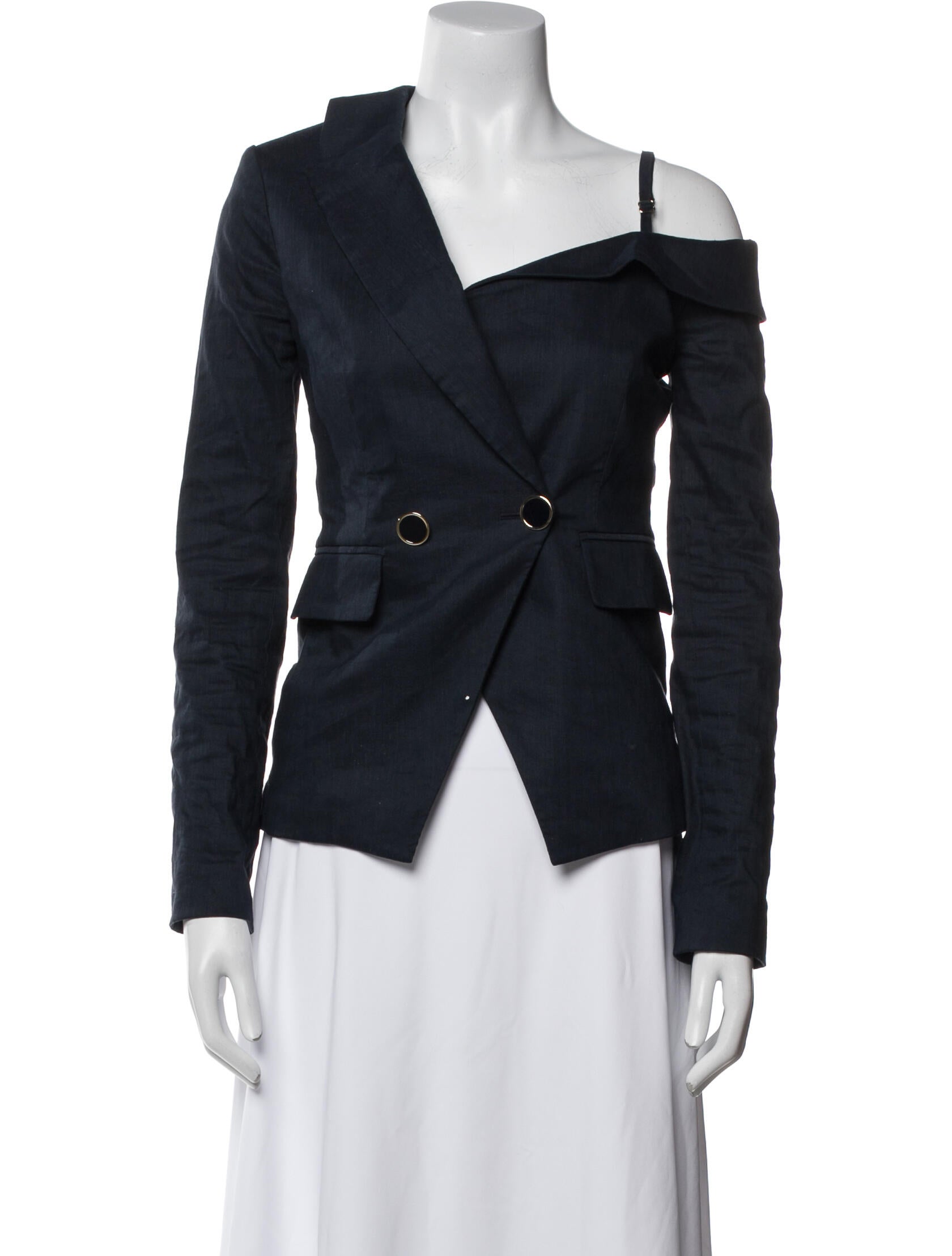 Veronica Beard Linen Square Neckline Top