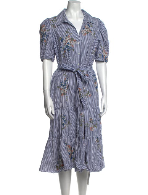 Veronica Beard Striped Midi Length Dress