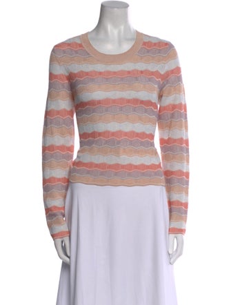 Veronica Beard Striped Crew Neck Sweatshirt