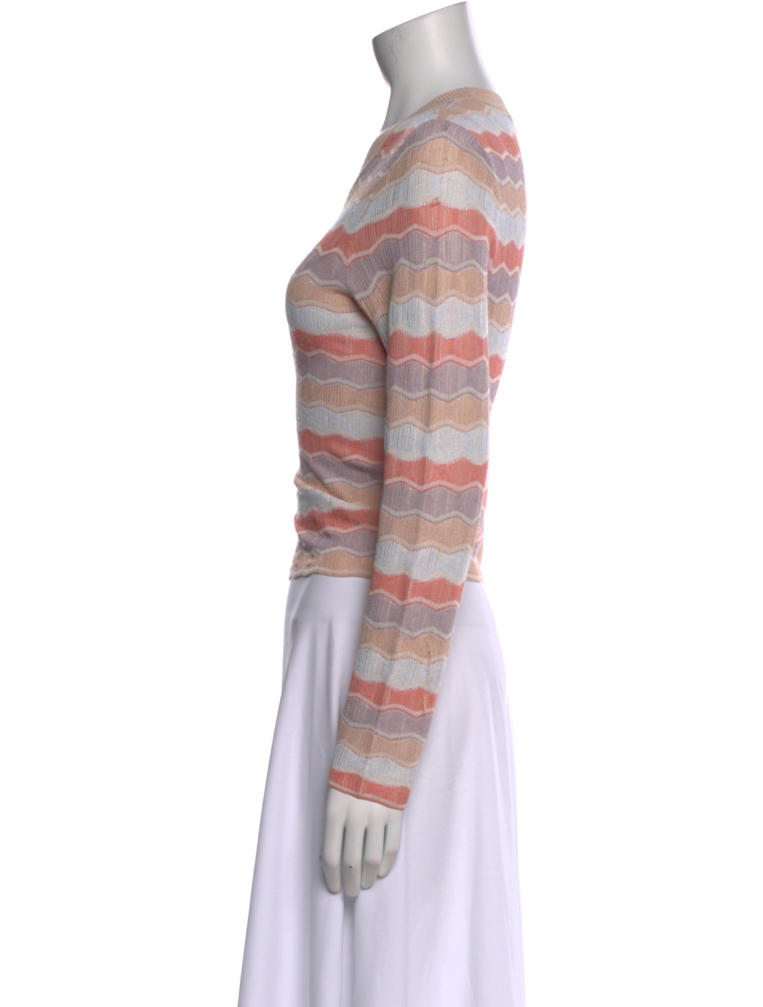 Veronica Beard Striped Crew Neck Sweatshirt