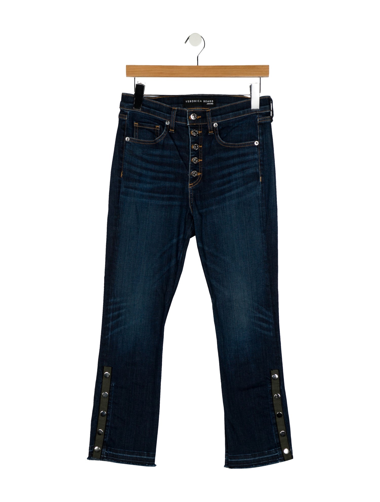 Veronica Beard Mid-Rise Straight Leg Jeans