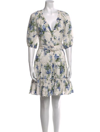 Veronica Beard Floral Print Mini Dress