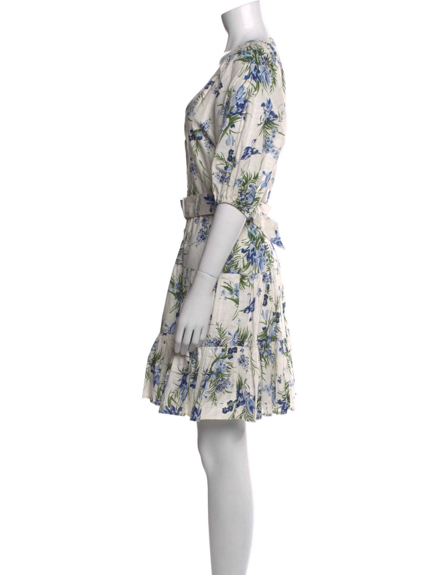 Veronica Beard Floral Print Mini Dress