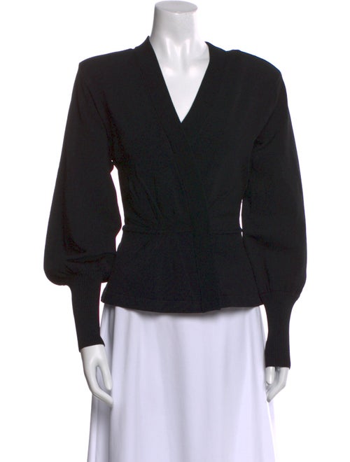 Veronica Beard V-Neck Long Sleeve Top