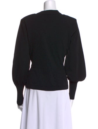 Veronica Beard V-Neck Long Sleeve Top