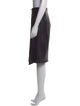 Veronica Beard Lamb Leather Knee-Length Skirt