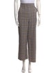 Veronica Beard Plaid Print Wide Leg Pants