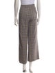 Veronica Beard Plaid Print Wide Leg Pants