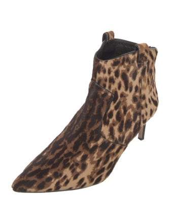 Veronica Beard Ponyhair Animal Print Western Boots