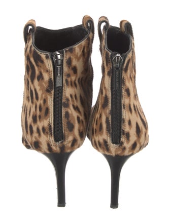 Veronica Beard Ponyhair Animal Print Western Boots