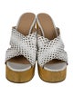 Veronica Beard Leather Lasercut Accents Slides